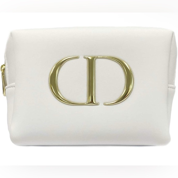 Christian Dior Cream with Gold Logo Pouch - Picture 1 of 5